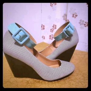 Mix No. 6 Shoes | Wedge Heels | Color: Black/White